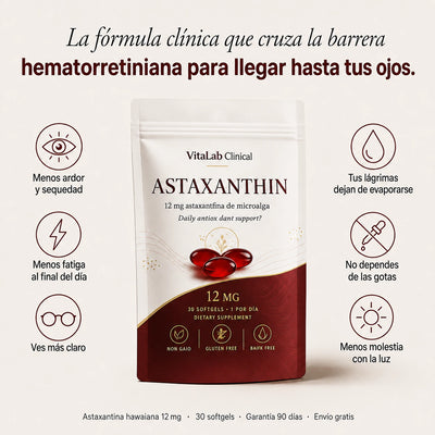 Vitalab Clinical® Astaxanthin — Para el ardor y la sequedad de tus ojos