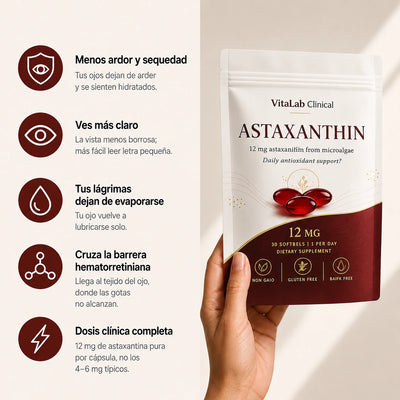 Vitalab Clinical® Astaxanthin — Para el ardor y la sequedad de tus ojos
