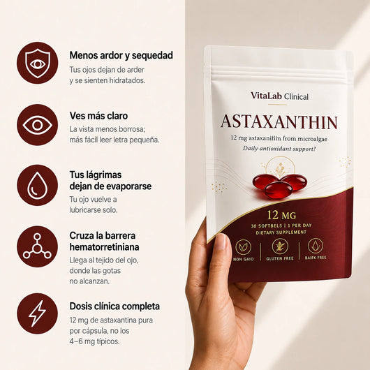 Vitalab Clinical® Astaxanthin — Para el ardor y la sequedad de tus ojos