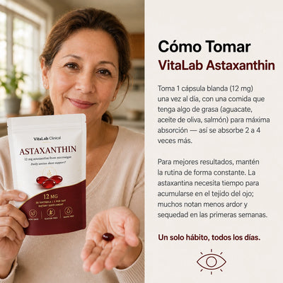 Vitalab Clinical® Astaxanthin — Para el ardor y la sequedad de tus ojos
