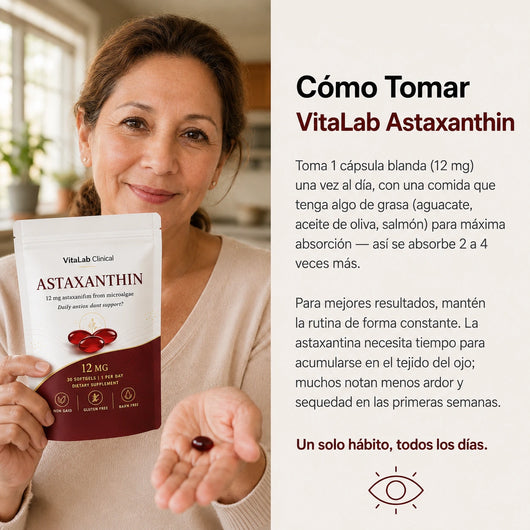 Vitalab Clinical® Astaxanthin — Para el ardor y la sequedad de tus ojos